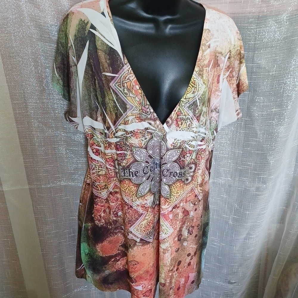 Maurices Celtic Cross Printed short sleeve Tunic
